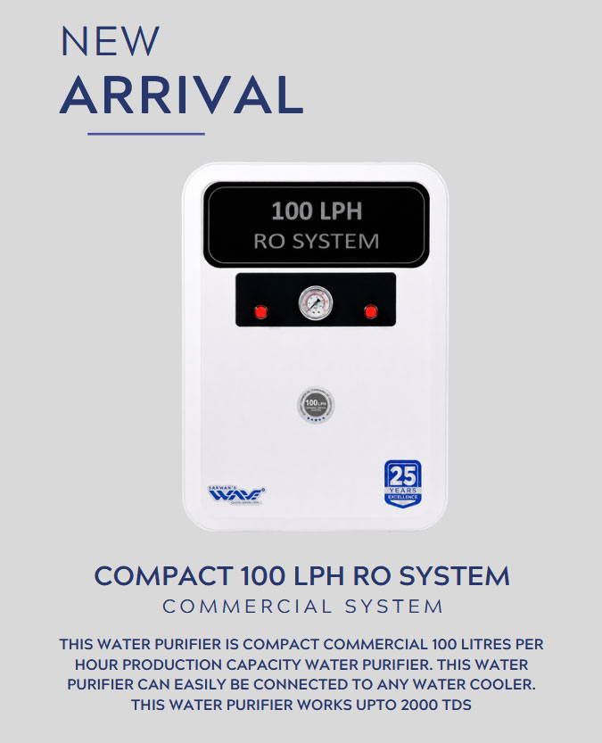 Compact 100 LPH RO System – Commercial System